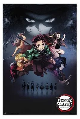 Immagine prodotto di Poster Demon Slayer, arte murale anime, 24x36 pollici
