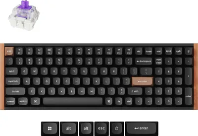 Produktbild von Keychron K4 HE Special Edition Kabellose Magnetische Tastatur, Bluetooth, 2.4GHz, RGB LED, Hot-swap, QWERTY US Layout, Gateron Magnetic Switch, Schwarz (K4H-F1)