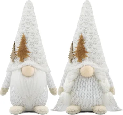 Produktbild von Weihnachtswichtel Gnome Set Weiß - Hausdekoration und Geschenkidee
