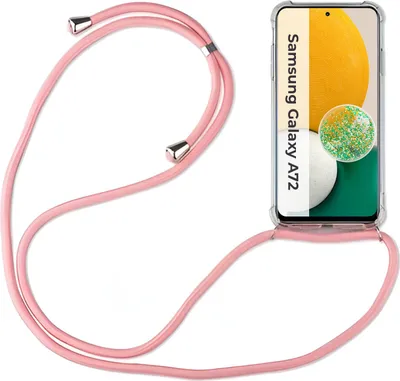 Produktbild von Handykette für Samsung Handyhülle mit Band Schutz Hülle Handy Tasche mit Schnur Samsung Galaxy A72 Rosa