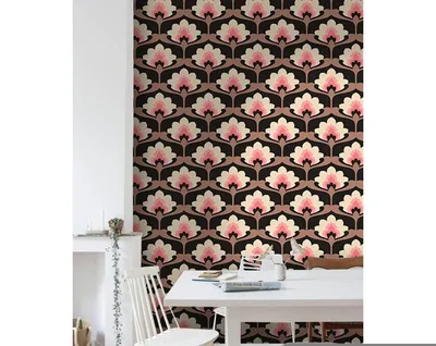 Produktbild von Coloray Fototapete 416x254 cm Latextapete Magicstick - Vintage Floralbrown-Design.