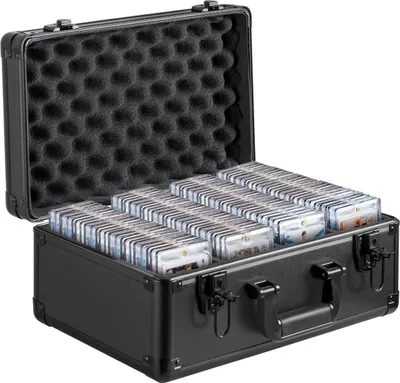 Produktbild von 108 PSA-bewertete Kartenaufbewahrungsbox mit 4 Fächern, Sportkartenhalter, Schlüsselschloss