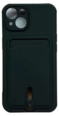 Produktbild von Hülle für iPhone 15 Silikon-Kartenhalterschutz in Schwarz