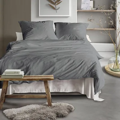 Produktbild von Irisette Mako-Satin Bettwäsche Tokio 8607 155x220 cm + 80x80 cm grau