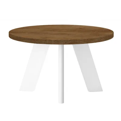 Zdjęcie produktu dla Stolik kawowy LEX średnica 75 cm, minimalistyczny i ponadczasowy -Lefkas/czarny