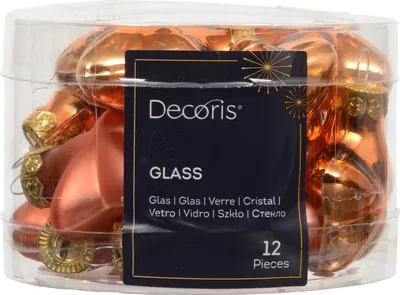 Produktbild von Christbaumschmuck Sterne 4cm Glas 12 Stück - Warmorange