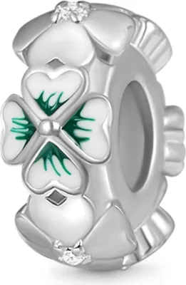 Produktbild von Gnoce Charm Stopper Glücksklee GYC029 Silber