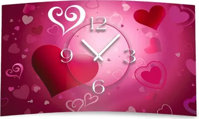 Produktbild von Herzen Love Designer Wanduhr modernes Wanduhren Design leise kein ticken dixtime 3DS-0105