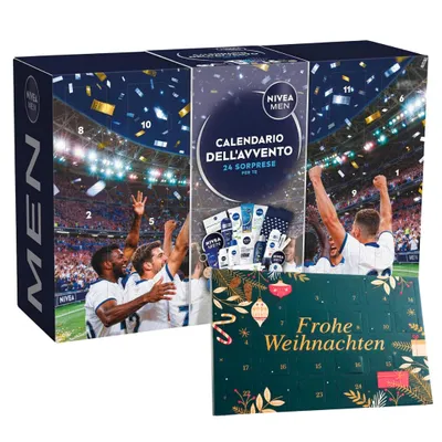 Produktbild von 2er Weihnachtskalender Set – Nivea Adventskalender 2026 Kosmetik Mann, 24 x Kosmetik + DOUG Tisch-Adventskalender, Advent Herren