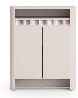 Image de Homebook Crupet - Armoire à chaussures 2 portes, couleur taupe, 75 cm