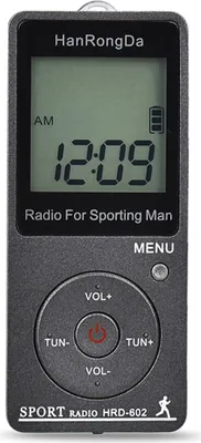 Produktbild von HRD-602 Tragbarer Radioempf?nger FM / AM-Radio LCD-Display Sperrknopf Taschenradio mit Sport-Schrittz?hler fš¹r Kopfh?rer