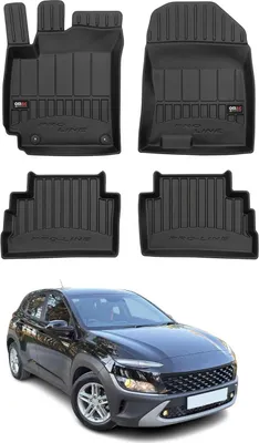 Immagine prodotto di 2018-2025 Hyundai Kona Electric tappetini TPE nero 4 pz