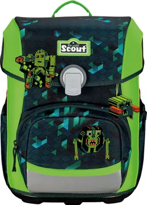 Image de Scout sac d'école Basic Neo Set 4 pièces Cubes vert foncé