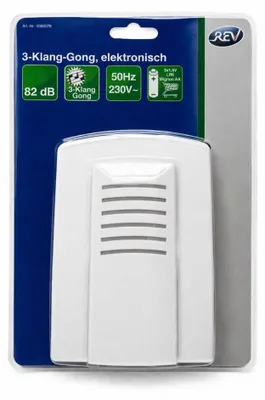 Produktbild von REV Ritter Elektronischer 3-Klang-Gong 230V 82 dB Türgong mit klassischem Klang