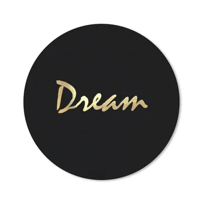 Produktbild von MuchoWow® Mauspad Mousepad Zitat - Traum - Schwarz - Gold 20x20 cm - Mousepads - Maus Mat - Pad - Mausunterlage - Schreibtischmatte