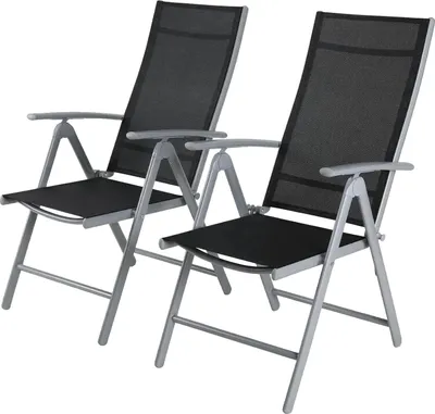 Immagine prodotto di Sedia lounge pieghevole, leggera, regolabile, nera