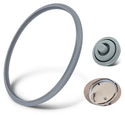 Dichtungsring-Set für Schnellkochtopf 22 cm, Silikon, grau