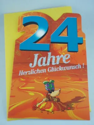 Produktbild von Hallmark - 91561 - Klappkarte, Geburtstag, 24 Jahre, mit Umschlag