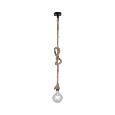 Produktbild von Leuchten Direkt Pendelleuchte Rope schwarz-natur Ø 10 cm E27, max. 15 W