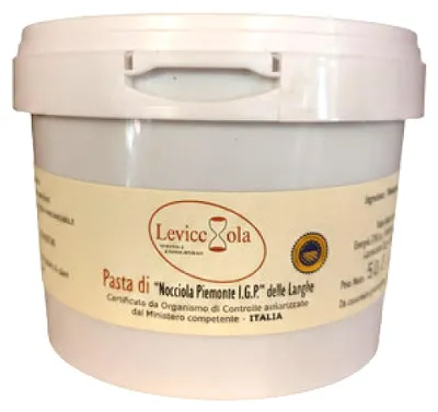 Produktbild von Levicciola - Haselnusspaste 100 Prozent Piemonte IGP Langhe - Ohne Zuckerzusatz glutenfrei laktosefrei - 500 g