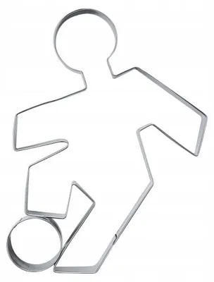 Produktbild von Fußballer Keksform 9 cm Metall Ausstecher