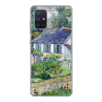 Produktbild von MuchoWow® Handyhülle Schutzhülle Hülle für Samsung Galaxy A51 Haus in Auvers - Vincent van Gogh Silikon Softcase Handy Hülle - Schutzabdeckung
