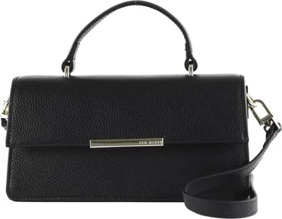 Produktbild von Ted Baker Leder Handtasche Umhängetasche Rosly Bar Detail Elongated Top Handle Bag Black schwarz