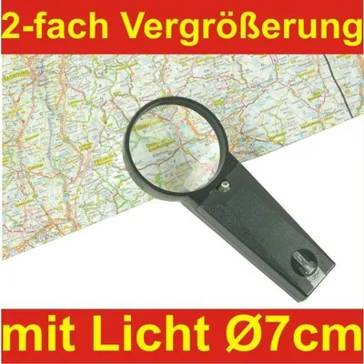 Produktbild von Leselupe Lesehilfe Handlupe Leuchtlupe Lupe mit Licht