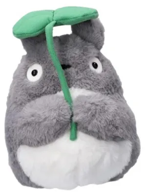 Image de Sun Arrow Peluche Nakayoshi Totoro Gris avec feuille - Mon Voisin Totoro