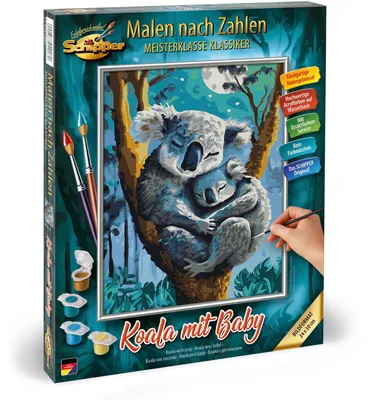 Produktbild von Schipper Malen nach Zahlen Master Class Classic 24x30cm Koala mit Baby 609240907