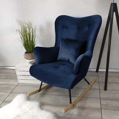 Produktbild von MIRJAN24 Schaukelsessel Zawil, Vintage Relaxsessel, Polstersessel, Wohnzimmersessel vom Hersteller (Farbe: Magic Velvet 2216)