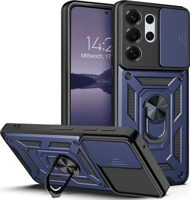 Produktbild von Armor Handyhülle für Samsung Galaxy S26 Ultra Kameraschutz Handy Panzer Case Cover Schutzhülle Outdoor Farbe: Blau