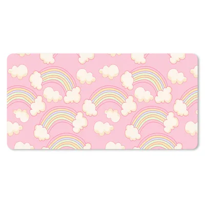 Produktbild von MuchoWow® Mauspad Mousepad Regenbogen - Wolken - Muster 60x30 cm - Mousepads - Maus Mat - Pad - Mausunterlage - Nachhaltig