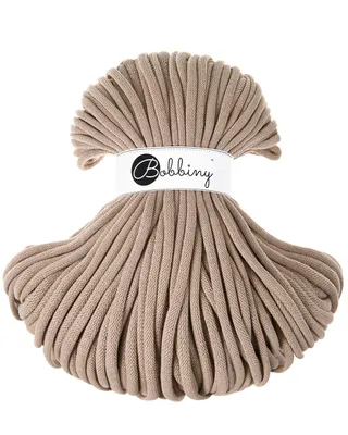 Zdjęcie produktu dla Sznurek pleciony bawełniany Bobbiny Jumbo / Piaskowy / Sand / 9mm / 100m