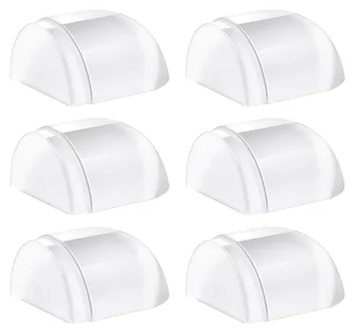 Produktbild von Set mit 6 selbstklebenden Türstoppern, transparent, selbstklebend, geeignet für alle Hartböden.