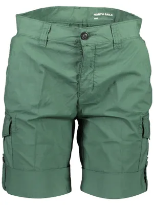 Image de Shorts de sport Damen, modèle Bermuda, couleur verte – Coupe classique, 4 poches, en Coton