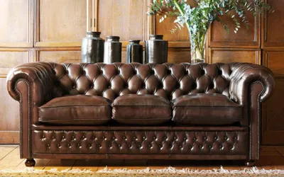 Produktbild von 100% Echtes Leder Antik Chesterfield 3 Sitzer Leder Sofa Couch Polster jvmoebel