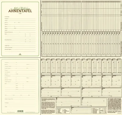 Zdjęcie produktu dla RNK Verlag 2801 Rodowód "Moi przodkowie" 7 pokoleń DIN A4 120g/m²(S)