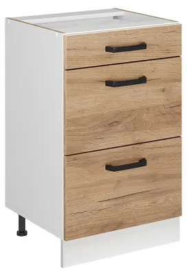 Obrázok produktu pre Kuchynská spodná skrinka Vicco R-Line Dub Goldkraft/biely 50 cm bez pracovnej dosky, Model 69682