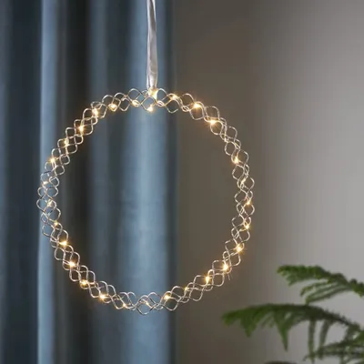 Zdjęcie produktu dla Dekoracja wianek z oświetleniem Led HOOP 30 cm na baterie