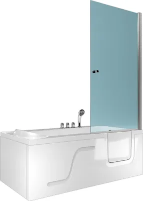Produktbild von Seniorendusche und Sitzwanne Kombination Wanne mit Tür S17D-TH-L-EC 150x75x194cm