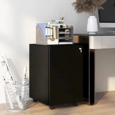 Immagine prodotto di Contenitore metallico mobile con cassetti – Armadietto archivio in metallo, mobile e con serratura, ideale per l'ufficio