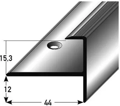 Produktbild von PROVISTON Einfassprofil 44 x 27.3 x 1000 mm Abschlussprofil Aluminium eloxiert