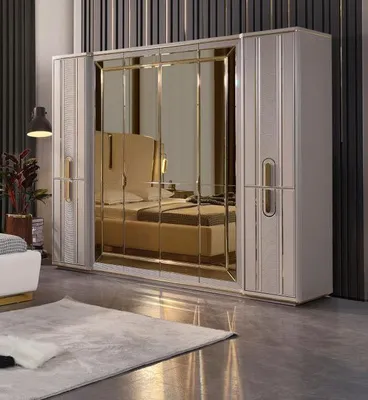 Immagine prodotto di Armadio Armadio in legno Armadio con specchio Beige