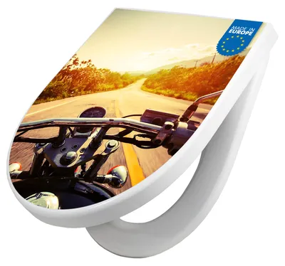 Produktbild von WC Sitz mit Absenkautomatik D Form Motiv Easy Rider [TDW3 12695]