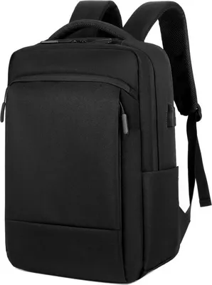 Immagine prodotto di Zaino da viaggio classico da uomo, zaino da lavoro e da scuola, con porta USB, capiente, impermeabile, alla moda, per laptop, nero