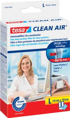 Produktbild von tesa Clean Air Feinstaubfilter für Laserdrucker, Größe L