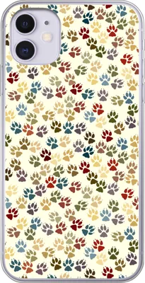 Produktbild von MuchoWow® Handyhülle Schutzhülle Hülle für Telefoonhoesje iPhone 11 Muster - Hund - Pfoten - Jungen - Mädchen - Kinder - Kind Silikon Softcase Handy Hülle - Handytasche