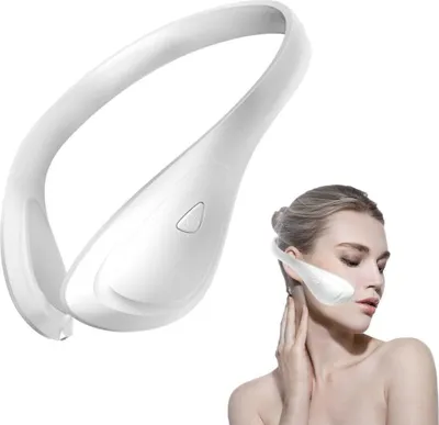 Produktbild von EMS-Mikrostrom-Gesichtsmassagegerät, Doppelkinn-Entferner-Gesichtsmassagegerät, V-förmiges Gesichtsschönheitsinstrument（Weiß）