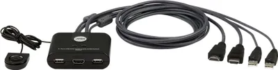 Produktbild von ATEN CS22HF - KVM/USB přepínač - 2 x KVM / USB